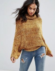 Free People Velvet Dreams Maglione dolcevita in misto lana